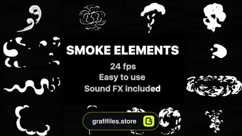 المان موشن گرافیک دود 2D FX Smoke Elements