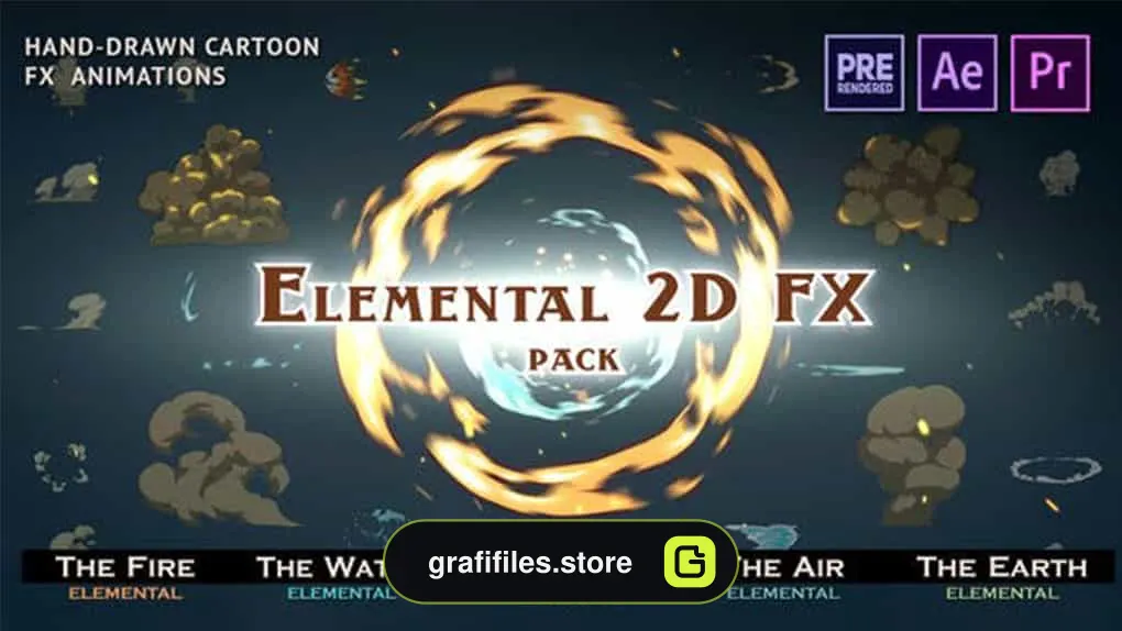 دانلود 300 المان موشن گرافیک Elemental 2D FX pack