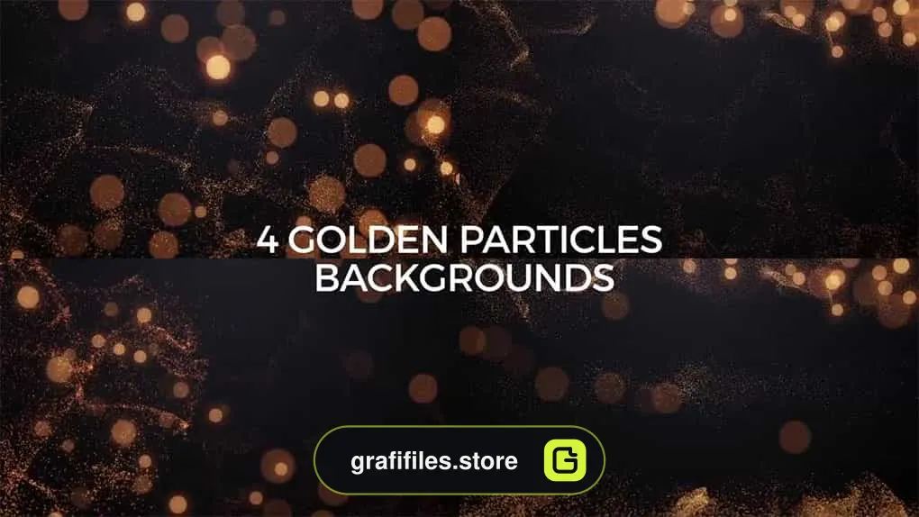 بک گراند موشن گرافیک پارتیکل طلایی 4 Golden Particles Backgrounds