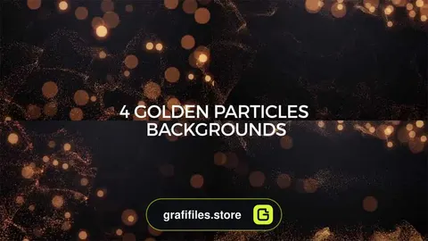 بک گراند موشن گرافیک پارتیکل طلایی 4 Golden Particles Backgrounds