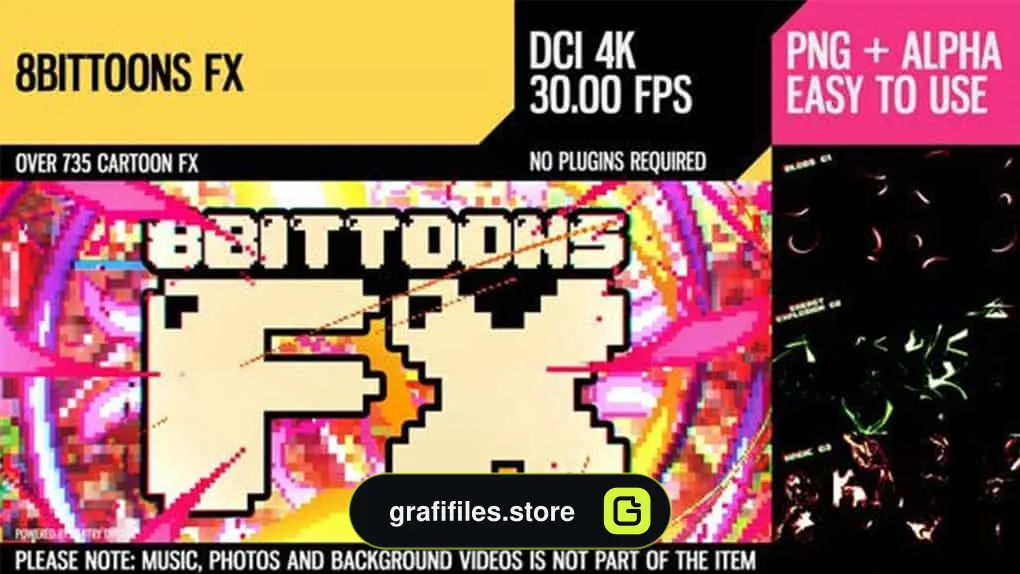 فوتیج افکت کارتونی 8BitToons FX