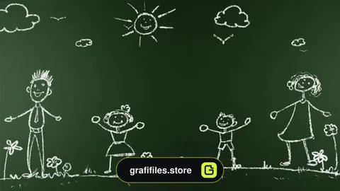 فوتیج نقاشی کودک از خانواده