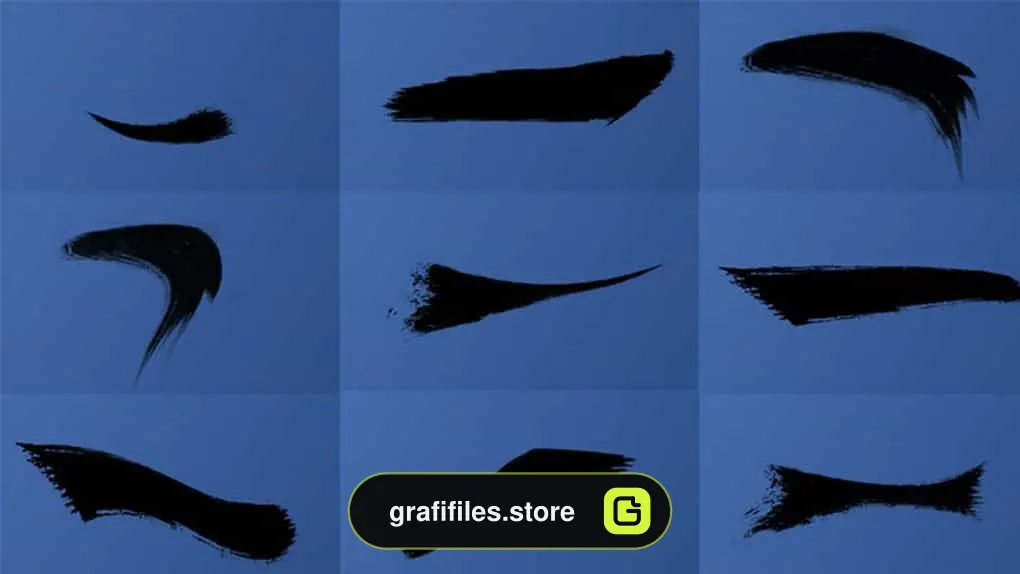 فوتیج براش Animated Horizontal Brush Strokes Pack