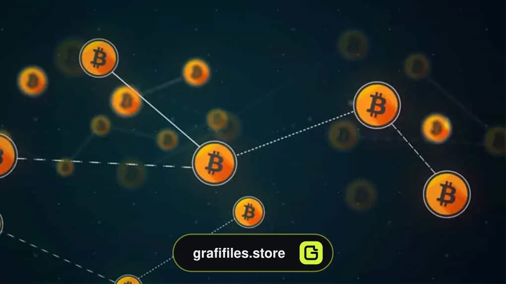 فوتیج بیت کوین Bitcoin Network Link Connection Loop