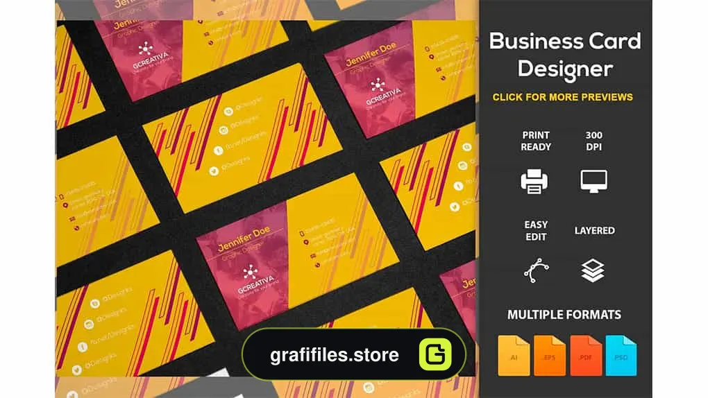فایل لایه باز کارت ویزیت Business Card Designer