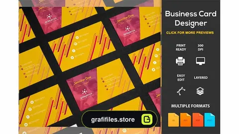 فایل لایه باز کارت ویزیت Business Card Designer
