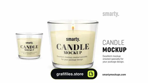 موکاپ شمع Candle Mockup