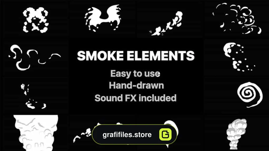 المان کارتونی دود Cartoon Smoke Elements