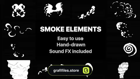 المان کارتونی دود Cartoon Smoke Elements