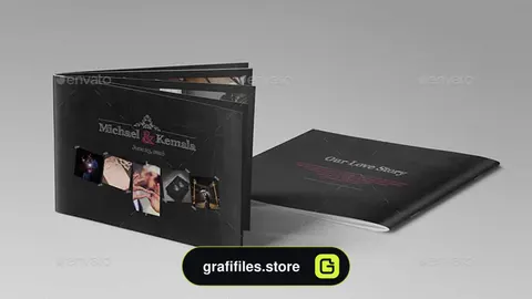 قالب ایندیزاین آلبوم عکس عروسی Chalkboard Wedding Album