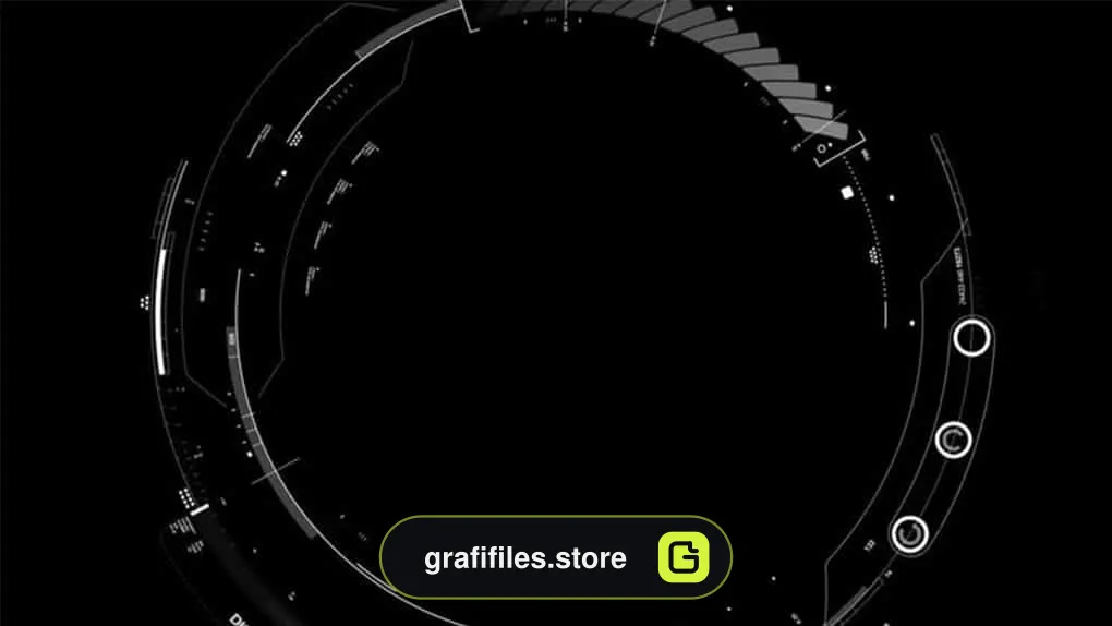 فوتیج صفحه نمایش Circular HUD Display