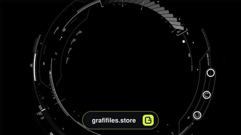 فوتیج صفحه نمایش Circular HUD Display