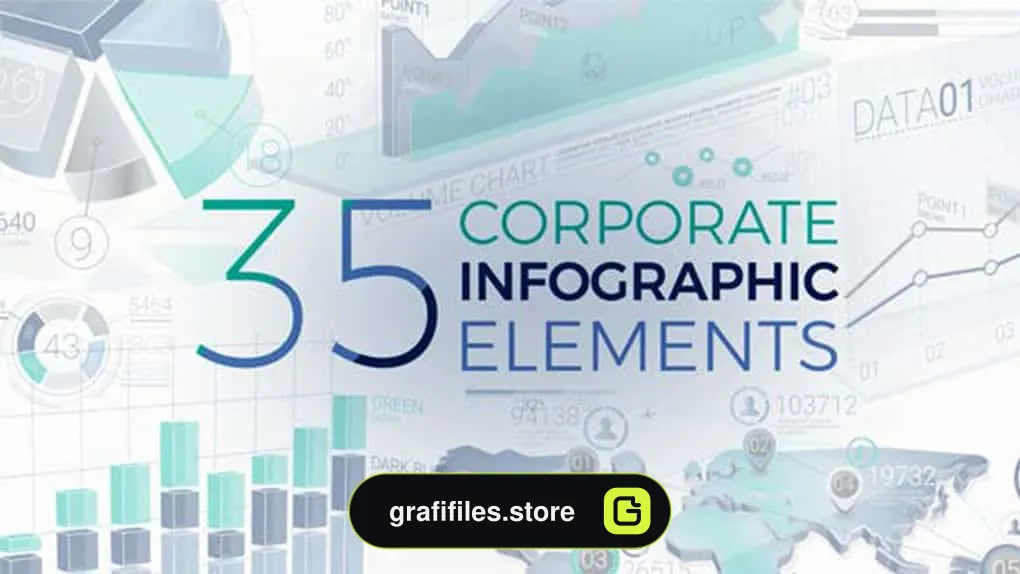فوتیج اینفوگرافی شرکتی Corporate Infographic Elements