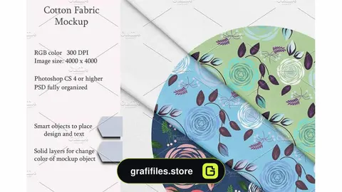 موکاپ پارچه Cotton Fabric Mockup