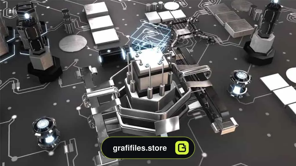 فوتیج CPU Machine Loop