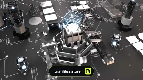 فوتیج CPU Machine Loop
