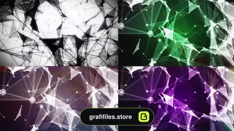 بک گراند موشن گرافیک Crystal Plexus Backgrounds Pack