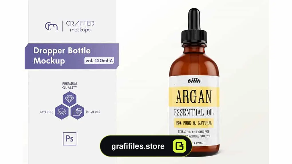 موکاپ قطره چکان Dropper Bottle Mockup Vol 2A