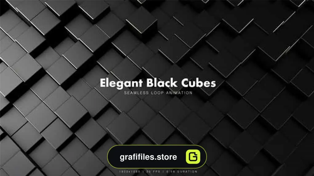 بک گراند موشن گرافیک Elegant Black Cubes 3