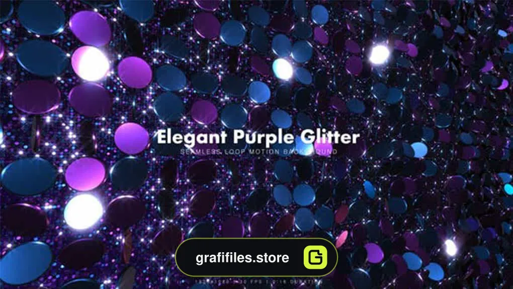 بک گراند موشن گرافیک Elegant Purple Glitter 17