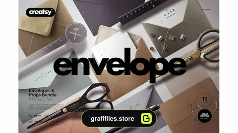 موکاپ پاکت نامه Envelopes Mockup Set