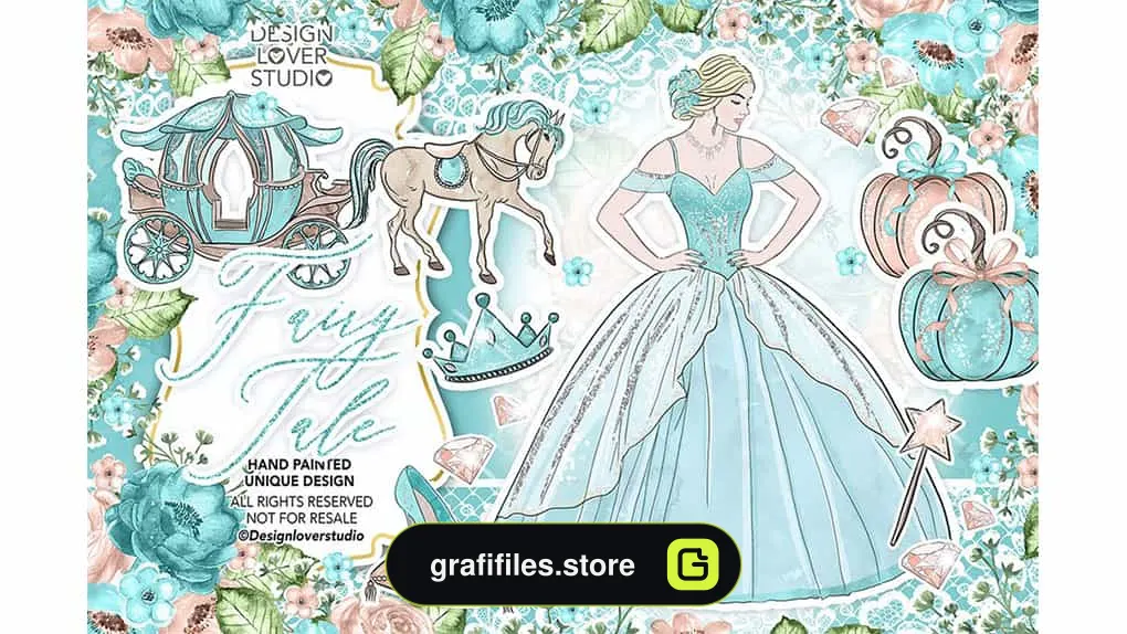 کلیپ آرت آبرنگی Fairy Tale design