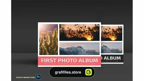 فایل لایه باز آلبوم عکس First Photo Album