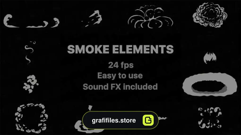 دانلود فوتیج کارتونی دود Flash FX Smoke Elements