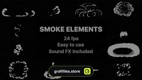 دانلود فوتیج کارتونی دود Flash FX Smoke Elements