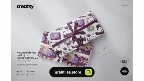 موکاپ پارچه Folded Fabrics Mockup 15/FF V.6