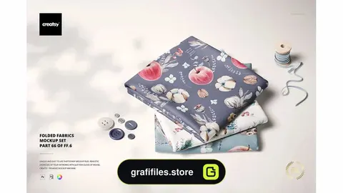 موکاپ پارچه تا شده Folded Fabrics Mockup 66/FF V.6