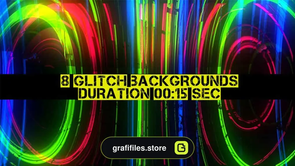 بک گراند موشن گرافیک Glitch Backgrounds Pack