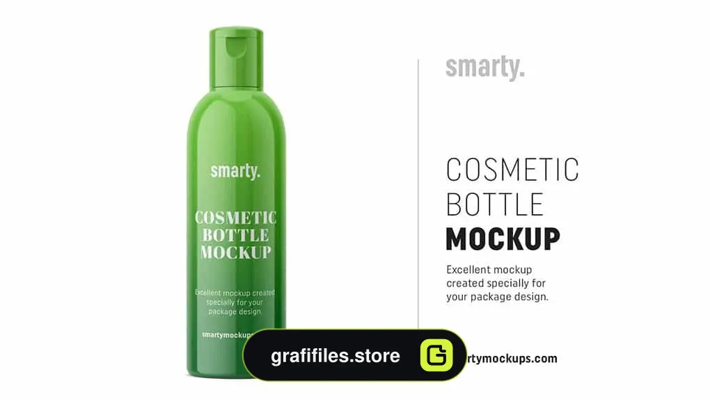 موکاپ بطری لوازم آرایشی Glossy Cosmetic Bottle Mockup