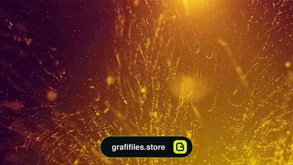 فوتیج Gold Liquid Particles Loop