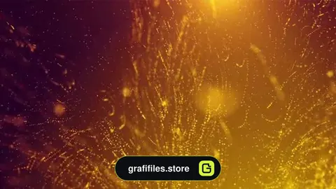 فوتیج Gold Liquid Particles Loop