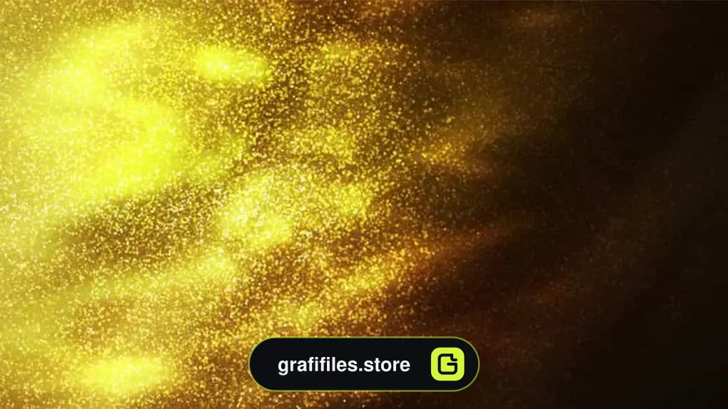 بک گراند موشن گرافیک Gold Particles Flowing Abstract Background