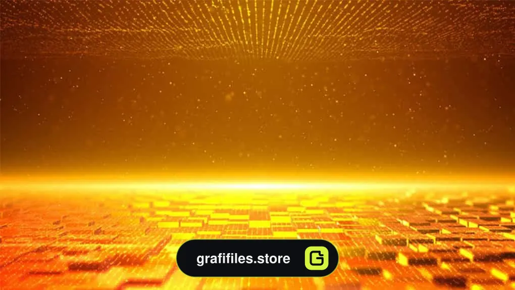 بک گراند موشن گرافیک Golden Cube Particles Background