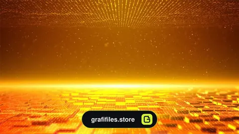 بک گراند موشن گرافیک Golden Cube Particles Background