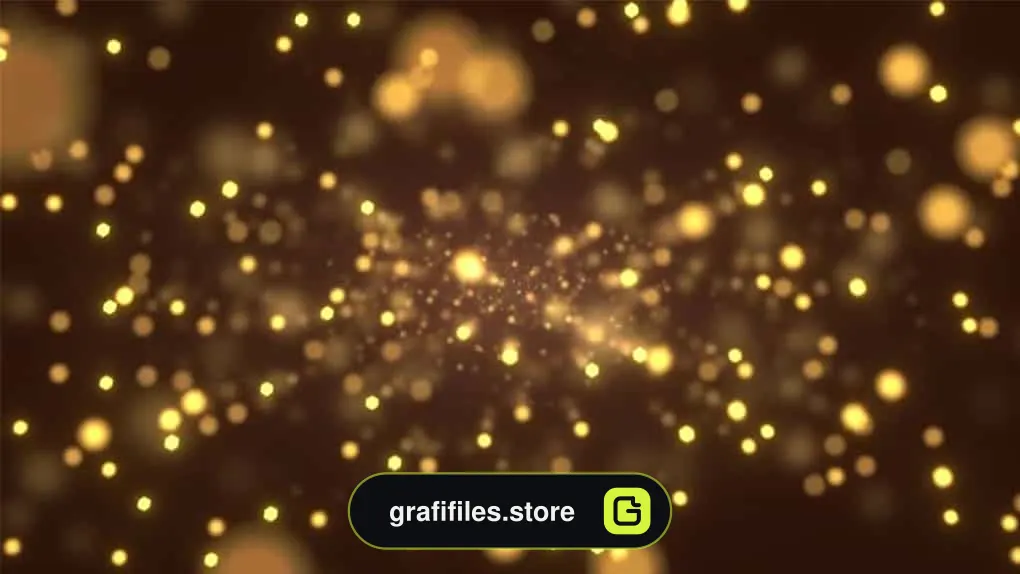 بک گراند موشن گرافیک Golden Orange Particle System