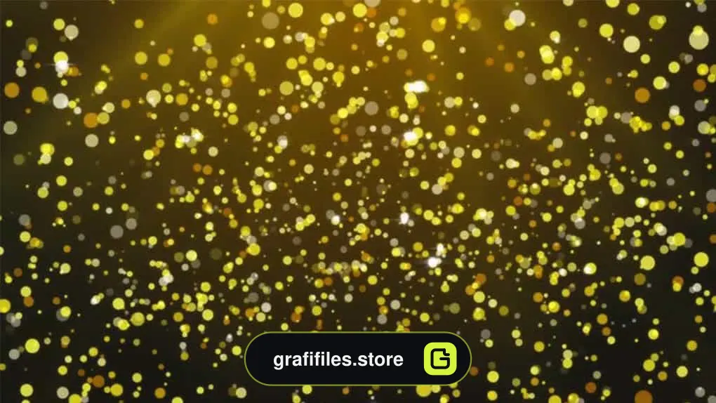 بک گراند موشن گرافیک Golden Particles Falling Awarding Background