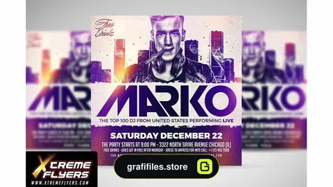 فایل لایه باز تراکت کنسرت موسیقی Guest DJ Flyer