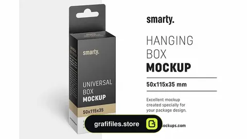 موکاپ جعبه Hanging Box Mockup
