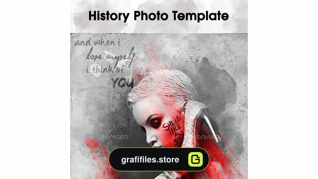 فایل لایه باز پوستر History Photo Template