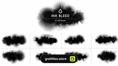 فوتیج پخش شدن جوهر Ink Horizontal Bleed Pack 