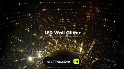 بک گراند موشن گرافیک LED Wall Glitter 2