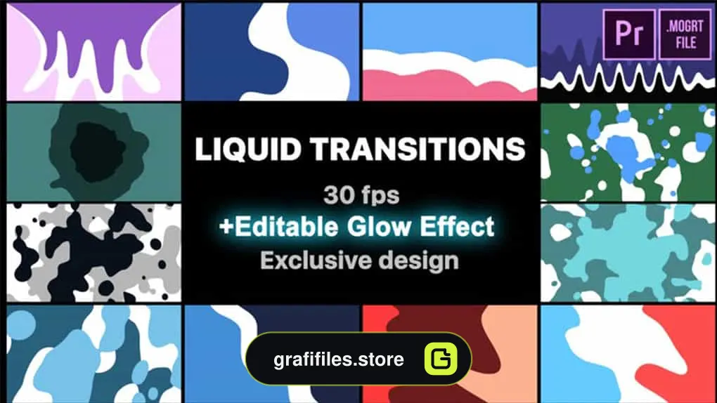 پروژه پریمیر ترانزیشن سیال Liquid Motion Transitions