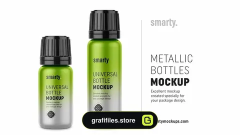 موکاپ بطری فلزی Metallic Bottle Mockups