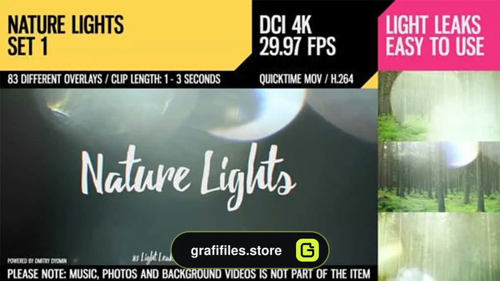 فوتیج افکت نور طبیعی Nature Lights 4K Set 1