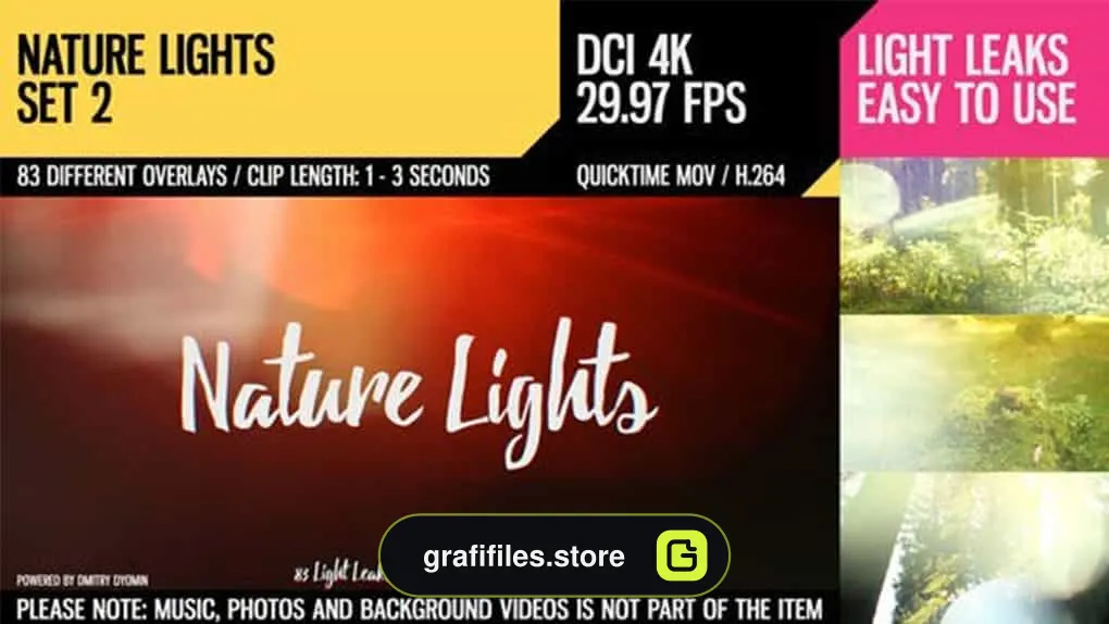 دانلود فوتیج افکت نور طبیعی Nature Lights 4K Set 2