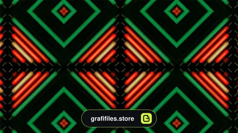 بک گراند موشن گرافیک Orange - Green Disco LED VJ Background